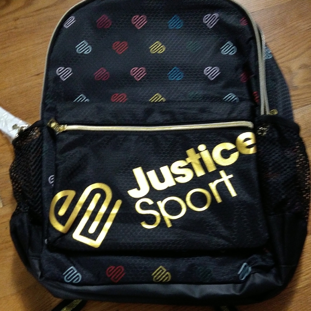 Justice Black Backpack